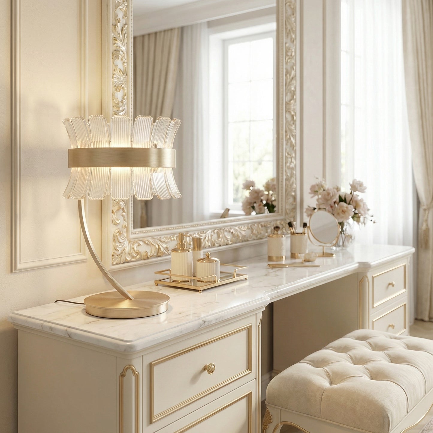 Yiosi Corset Glow Glass Table Lamp 17" - scene-2