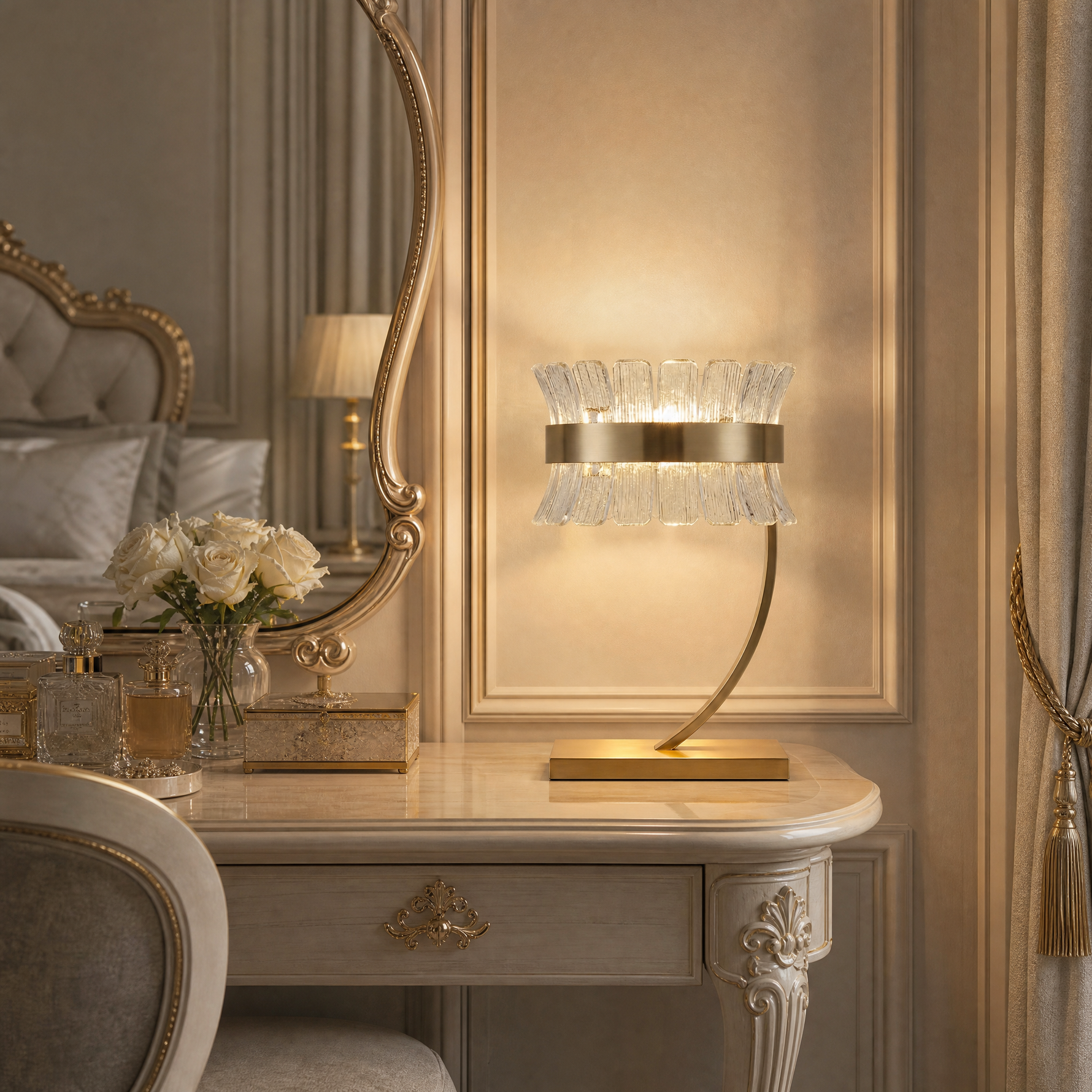 Yiosi Corset Glow Glass Table Lamp 17"