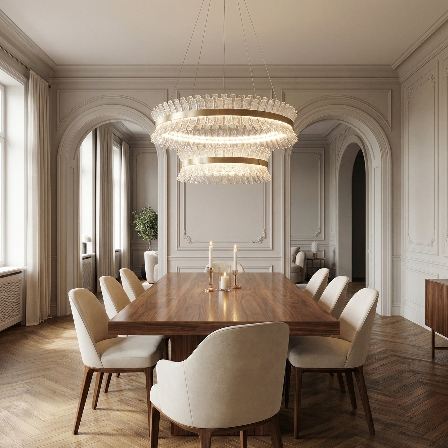 Yiosi Corset Glow Nested Glass Pendant Light 31" - scene-2