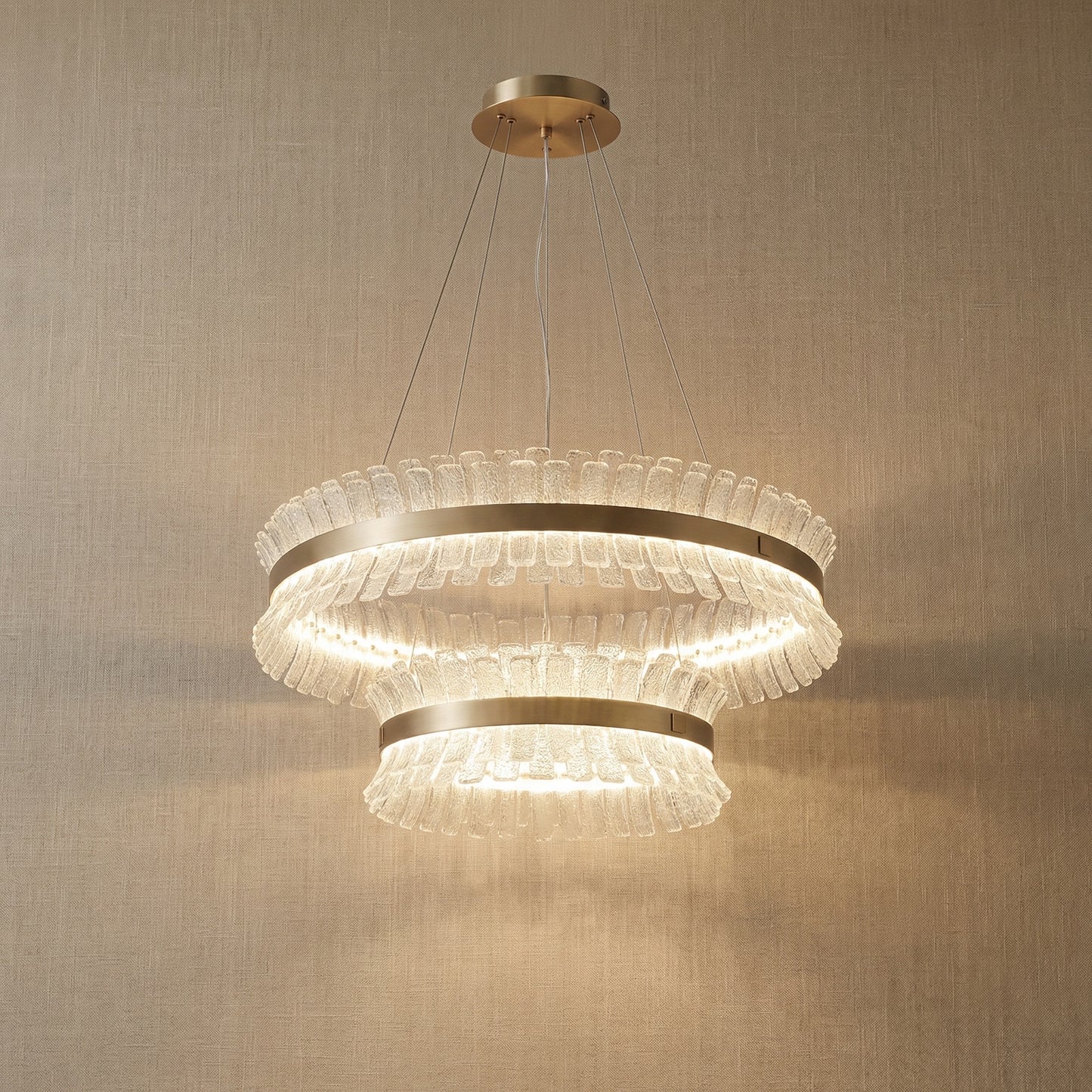 Yiosi Corset Glow Nested Glass Pendant Light 39" - 39" (Dia 1000mm)