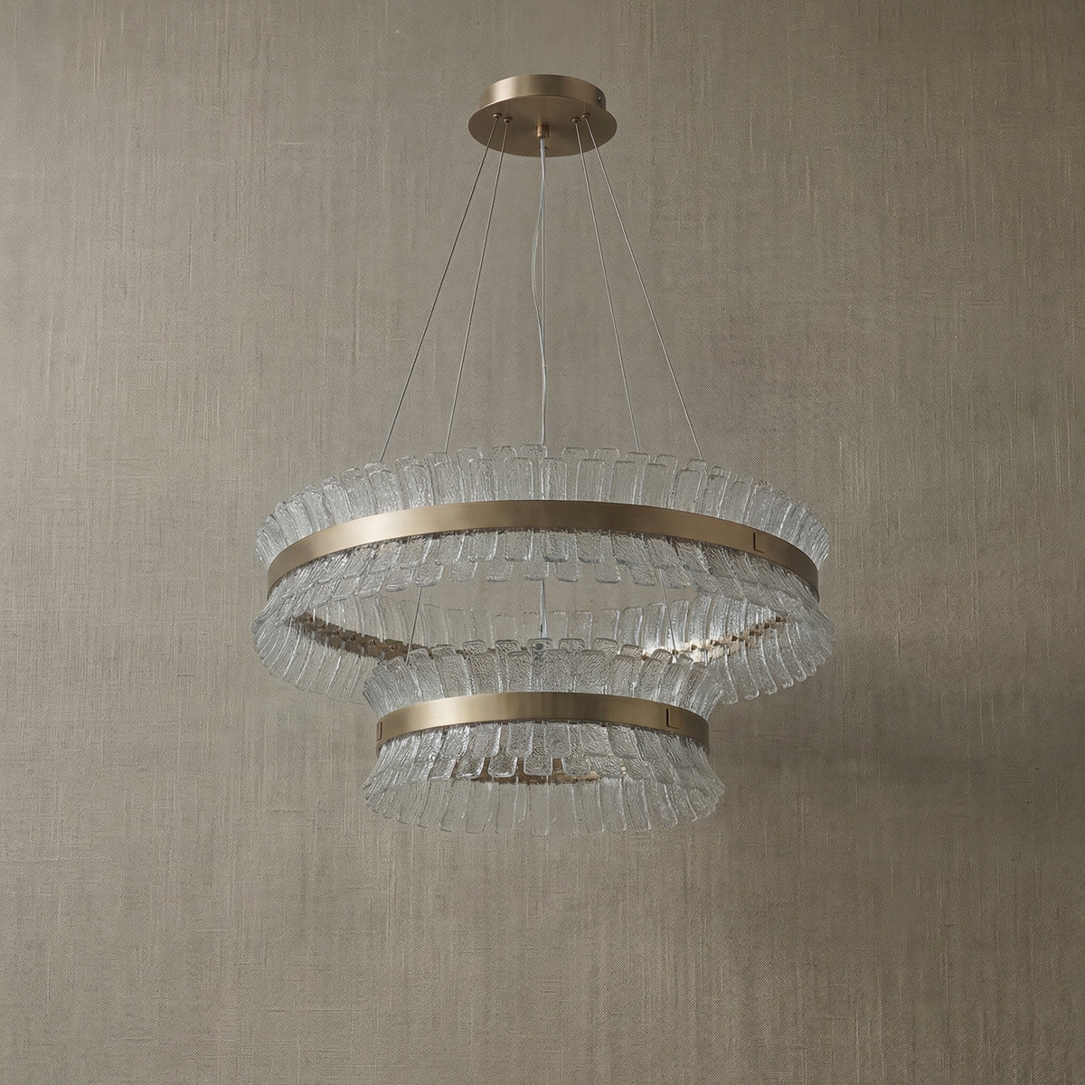 Yiosi Corset Glow Nested Glass Pendant Light 39" - dark