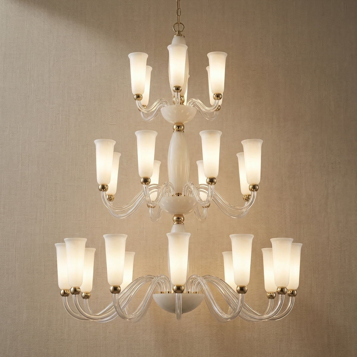 Yiosi Cristallo 3-Tier Nested Crystal Pendant Light - 55" (Dia 1400mm)
