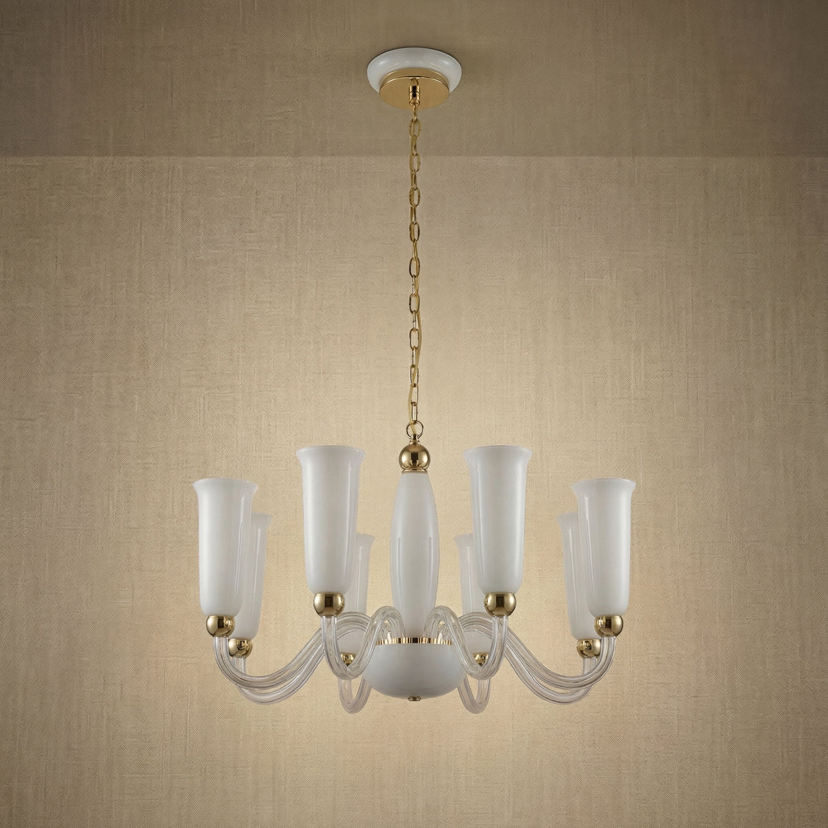 Yiosi Cristallo Crystal Pendant Light 31" - dark