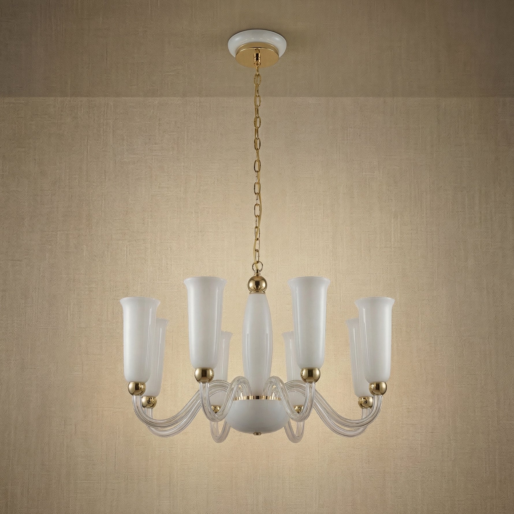 Yiosi Cristallo Crystal Pendant Light 31" - dark