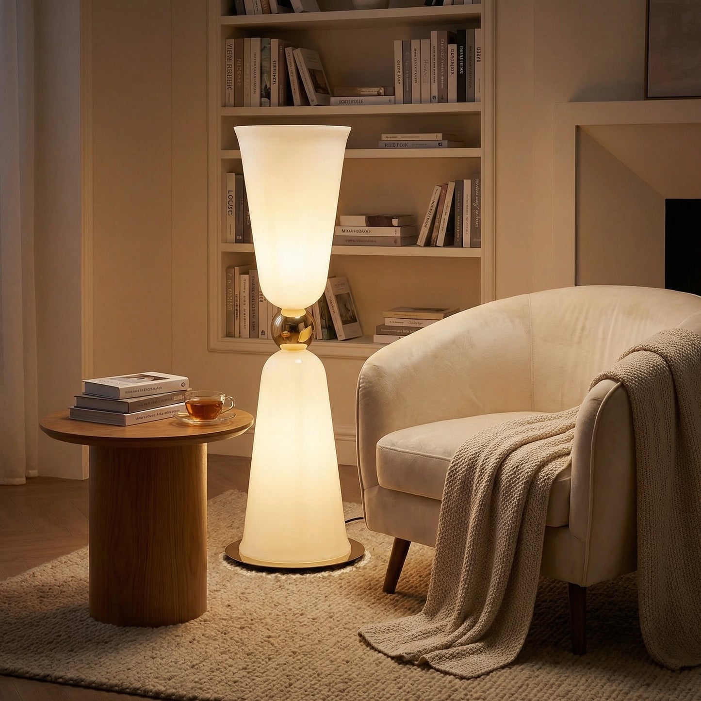 Yiosi Cristallo Double Glass Floor Lamp - scene-1