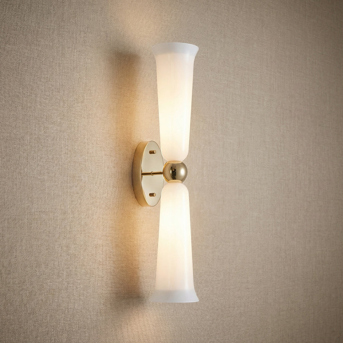 Yiosi Cristallo Double Glass Wall Sconce - 6" Linear (L140mm)