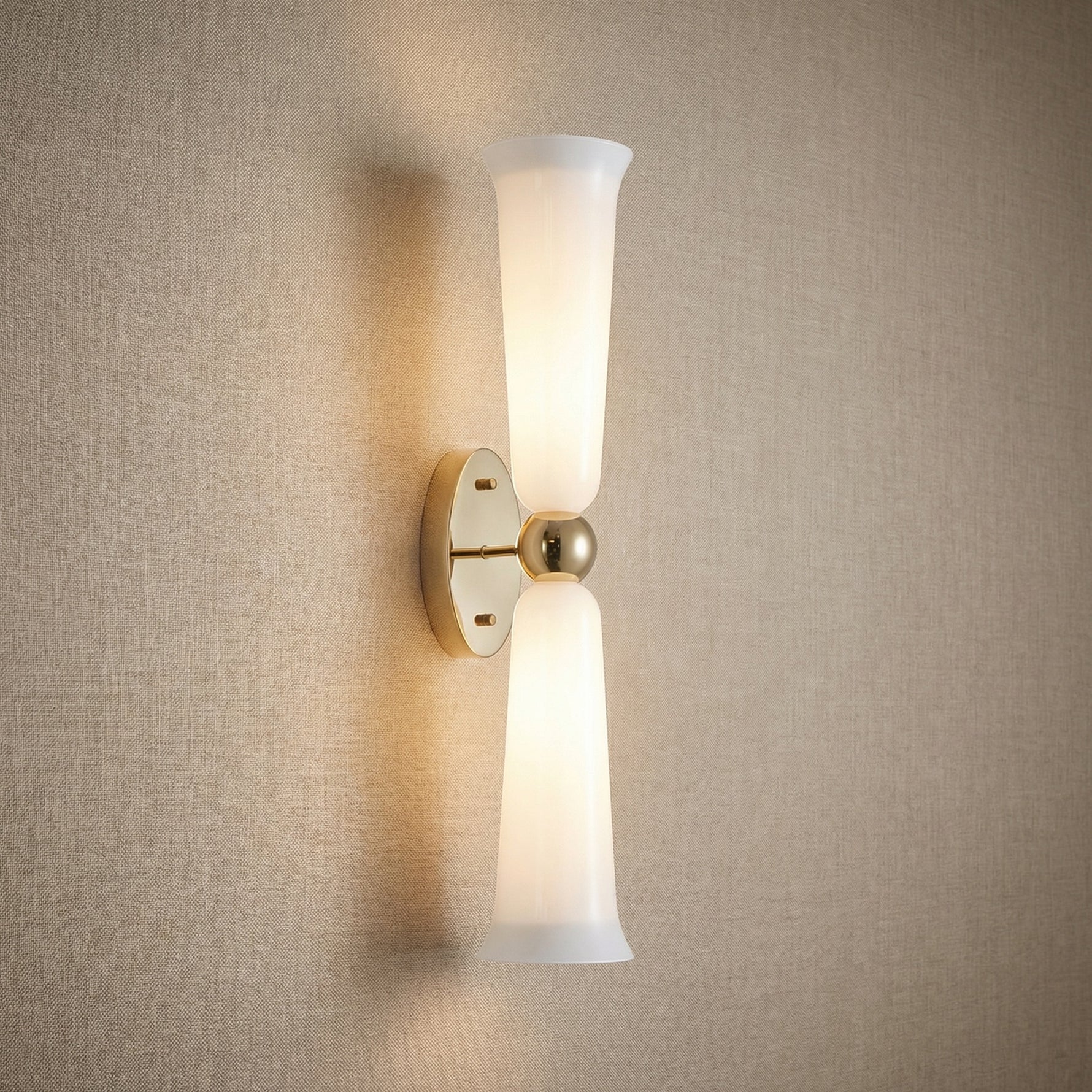 Yiosi Cristallo Double Glass Wall Sconce - 6" Linear (L140mm)