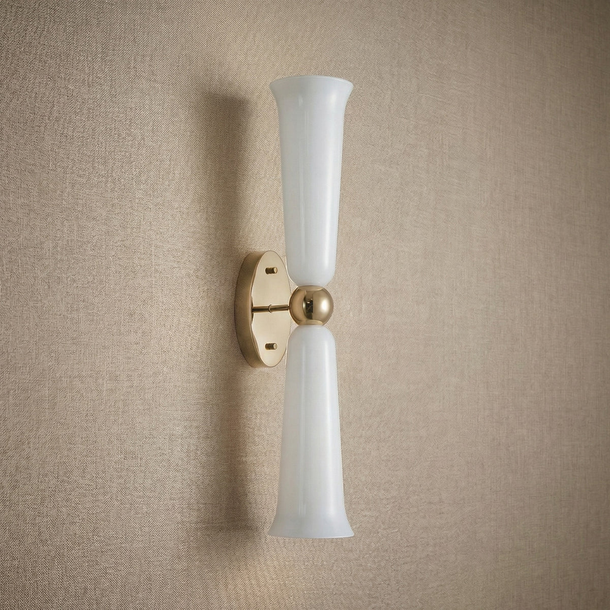 Yiosi Cristallo Double Glass Wall Sconce - dark