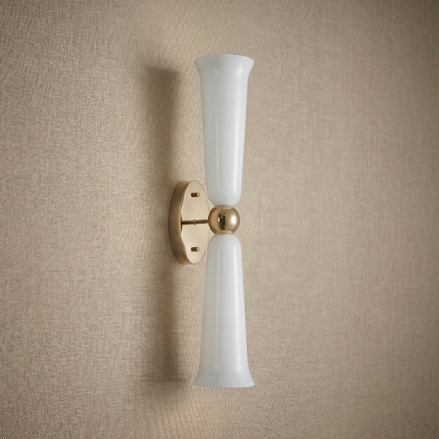 Yiosi Cristallo Double Glass Wall Sconce - dark
