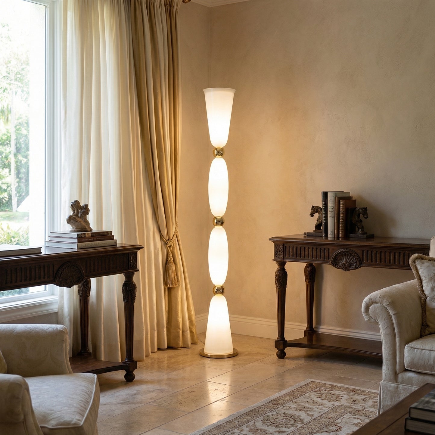 Yiosi Cristallo Glass Floor Lamp - scene-2