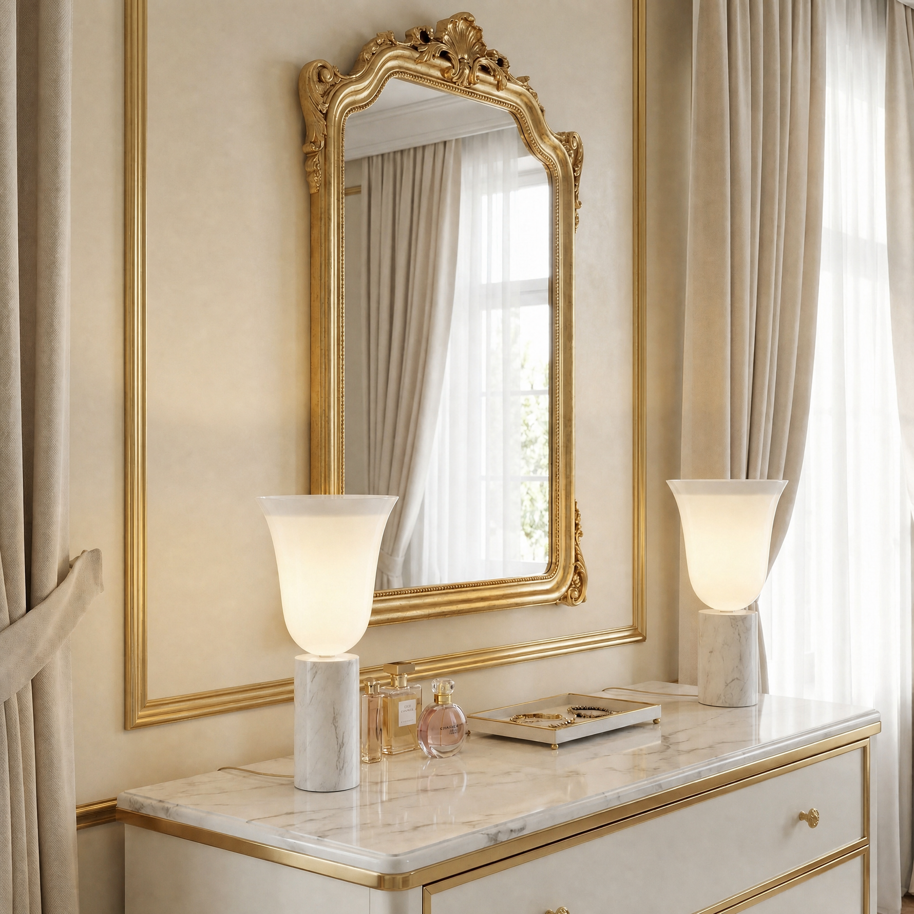 Yiosi Cristallo Glass Table Lamp 16"