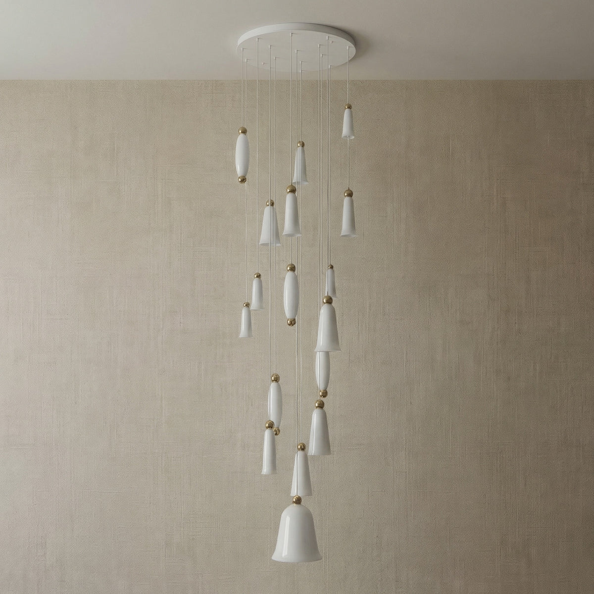 Yiosi Cristallo Grand Cascading Glass Pendant Light - dark