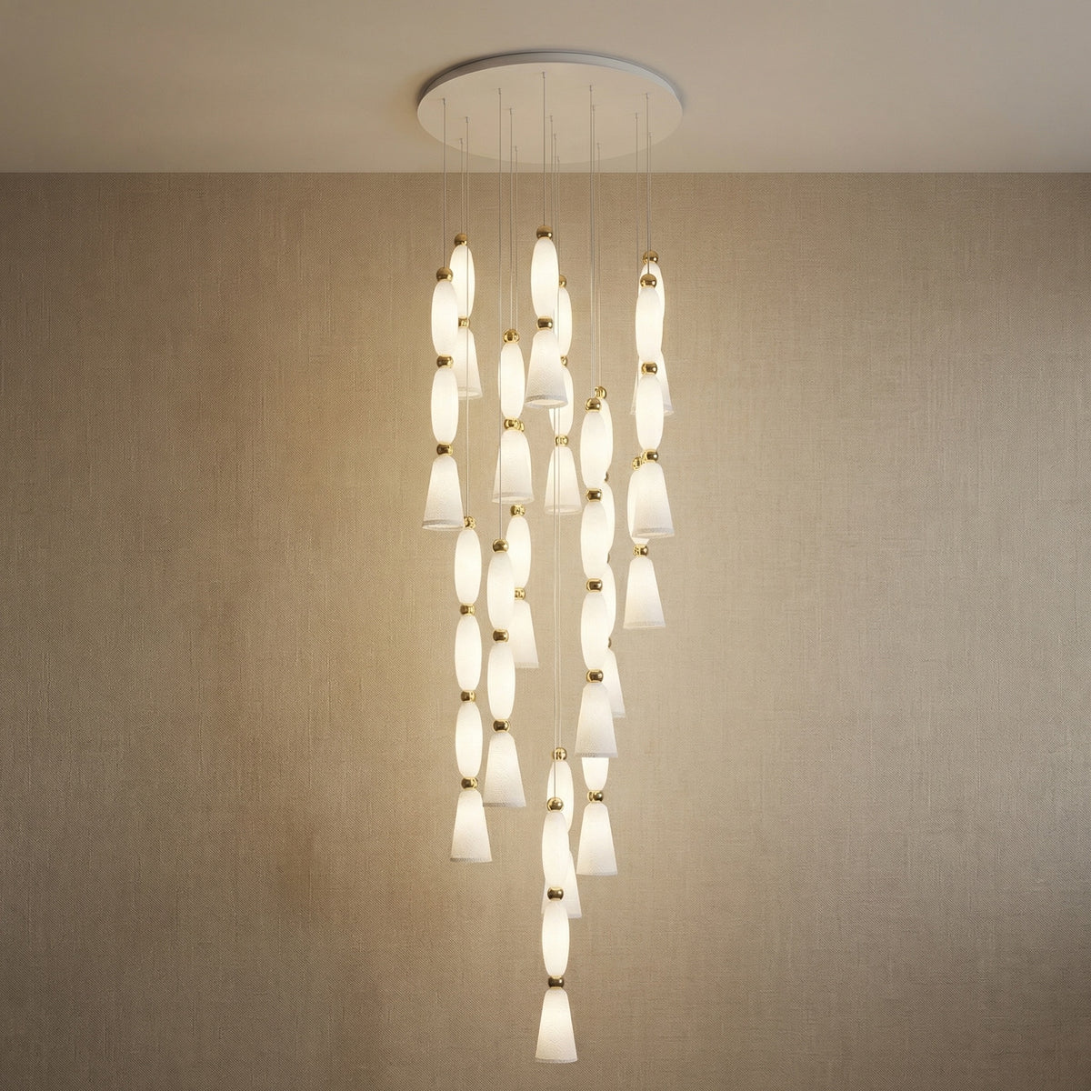 Yiosi Cristallo Grand Cascading Glass Pendant Light - 47" (Dia 1200mm)