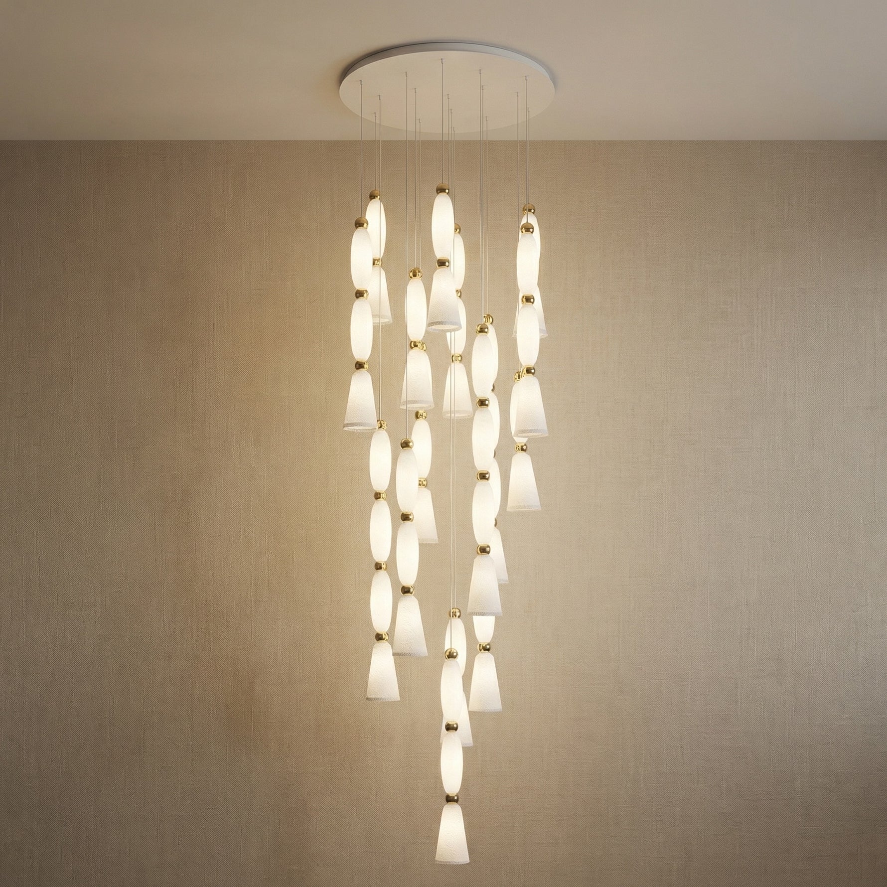 Yiosi Cristallo Grand Cascading Glass Pendant Light - 47" (Dia 1200mm)