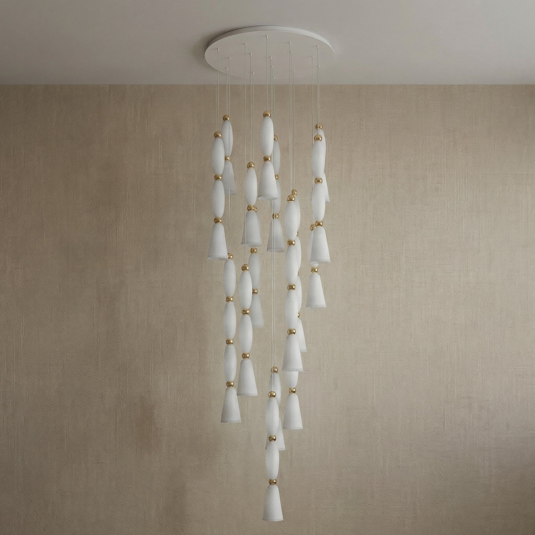 Yiosi Cristallo Grand Cascading Glass Pendant Light - dark