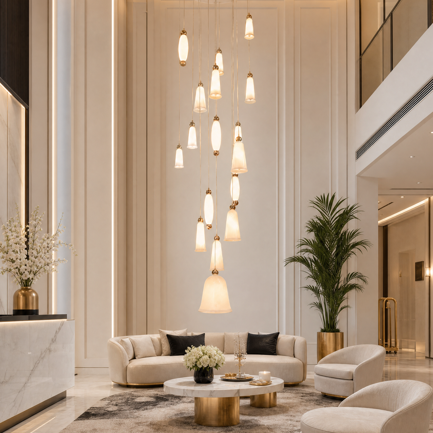Yiosi Cristallo Grand Cascading Glass Chandelier