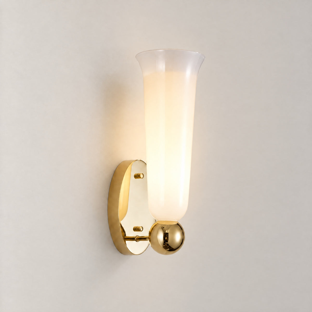 Cristallo Mini Glass Wall Sconce – lights on
