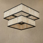 Yiosi Crystara Natural Stone Pendant Light 24" - dark