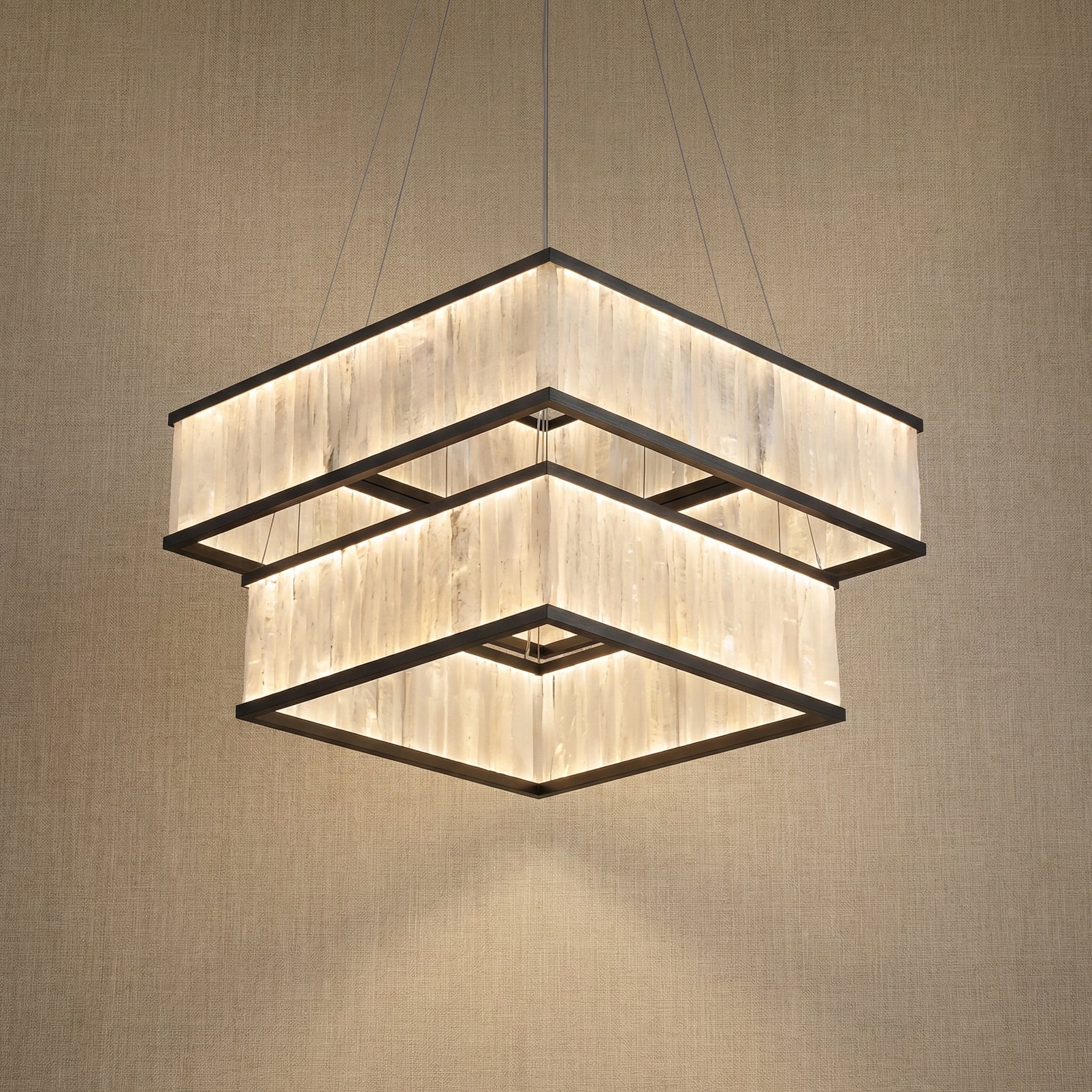 Yiosi Crystara Natural Stone Pendant Light 31" - 31" (Dia 800mm)