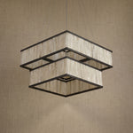 Yiosi Crystara Natural Stone Pendant Light 31" - dark