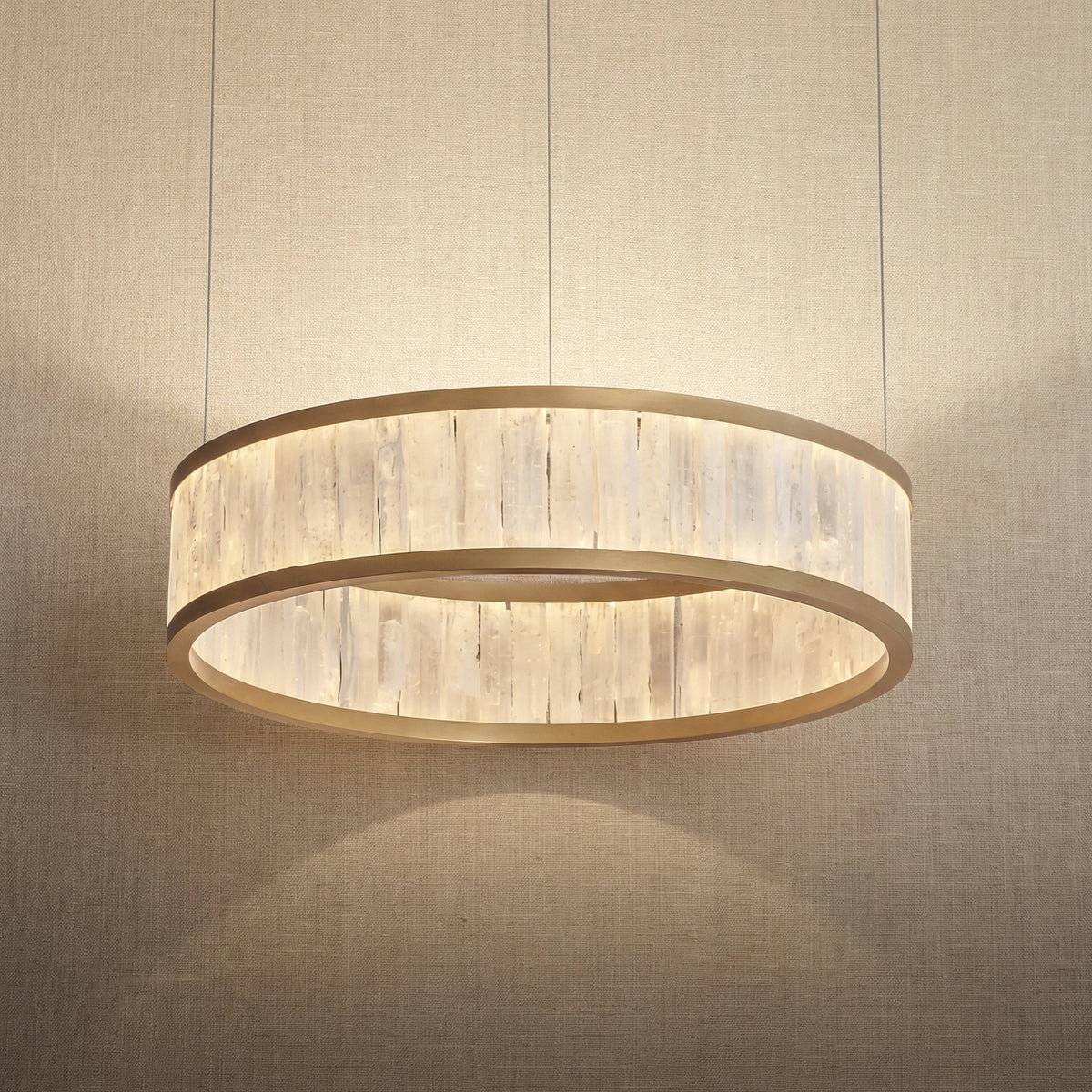 Yiosi Crystara Natural Stone Pendant Light 39" Style A - 39" (Dia 1000mm)