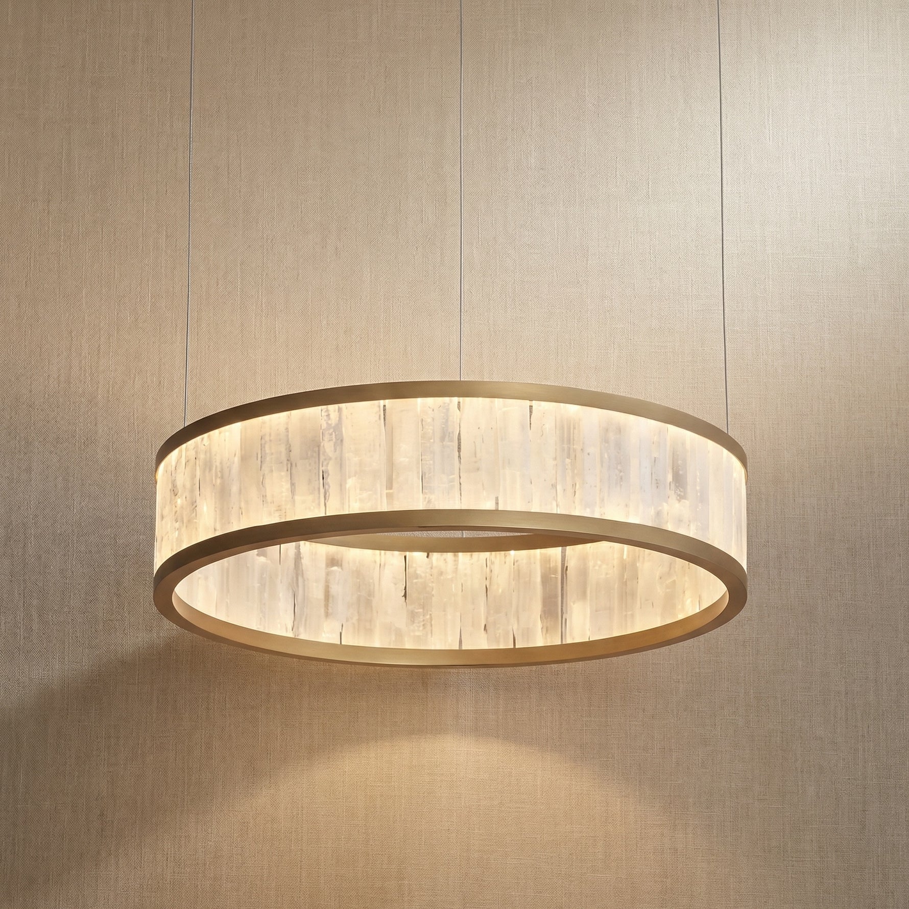 Yiosi Crystara Natural Stone Pendant Light 39" Style A - 47" (Dia 1200mm)