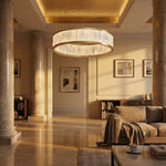 Yiosi Crystara Natural Stone Pendant Light 39" Style A - scene-3