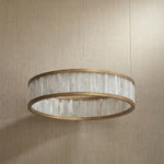 Yiosi Crystara Natural Stone Pendant Light 39" Style A - dark