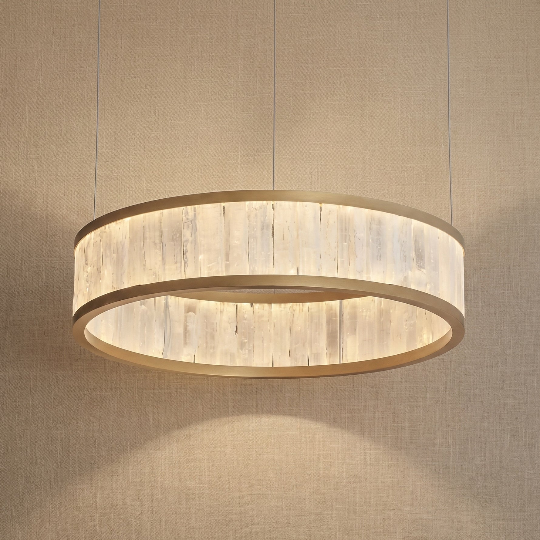Yiosi Crystara Natural Stone Pendant Light 39" Style A - 55" (Dia 1400mm)