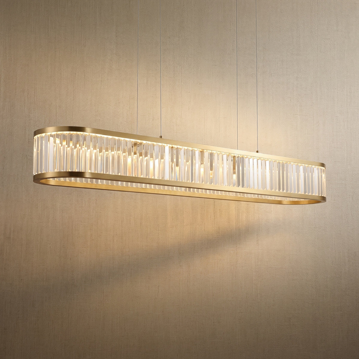 Yiosi Crystara Natural Stone Pendant Light 39" Style A - 59" Linear (L1500mm)