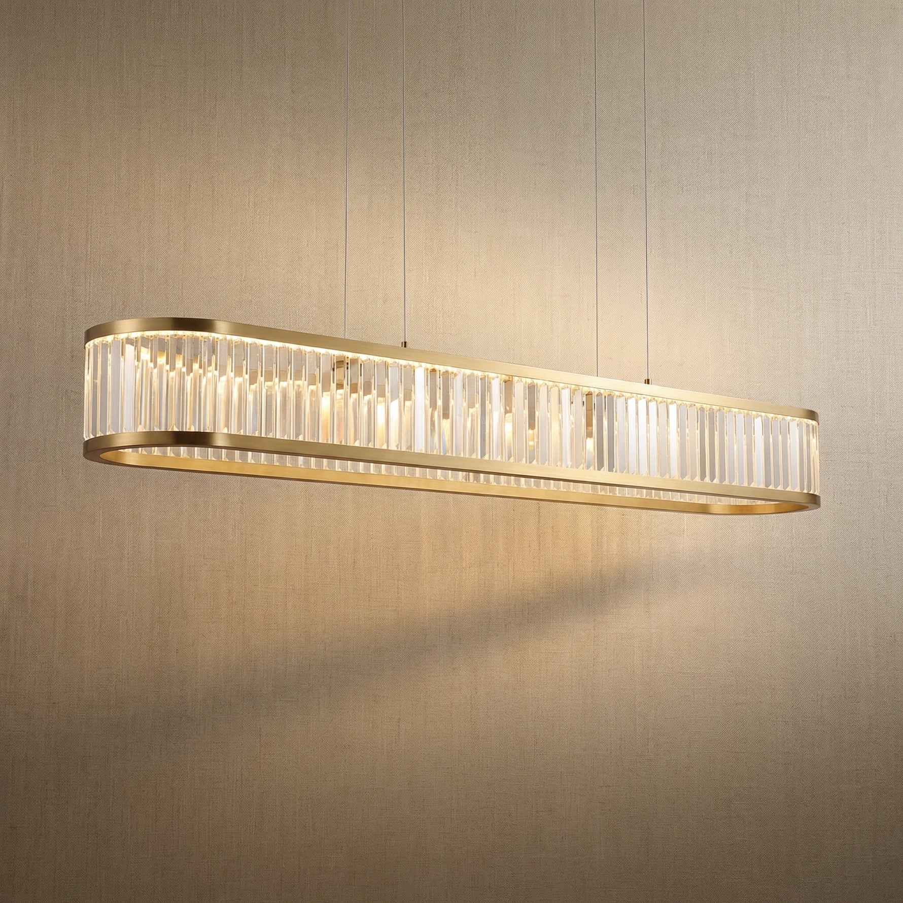 Yiosi Crystara Natural Stone Pendant Light 39" Style A - 59" Linear (L1500mm)