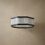 Yiosi Crystara Natural Stone Pendant Light 39" Style A - dark