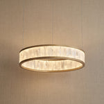 Yiosi Crystara Natural Stone Pendant Light 39" Style A - 24" (Dia 600mm)