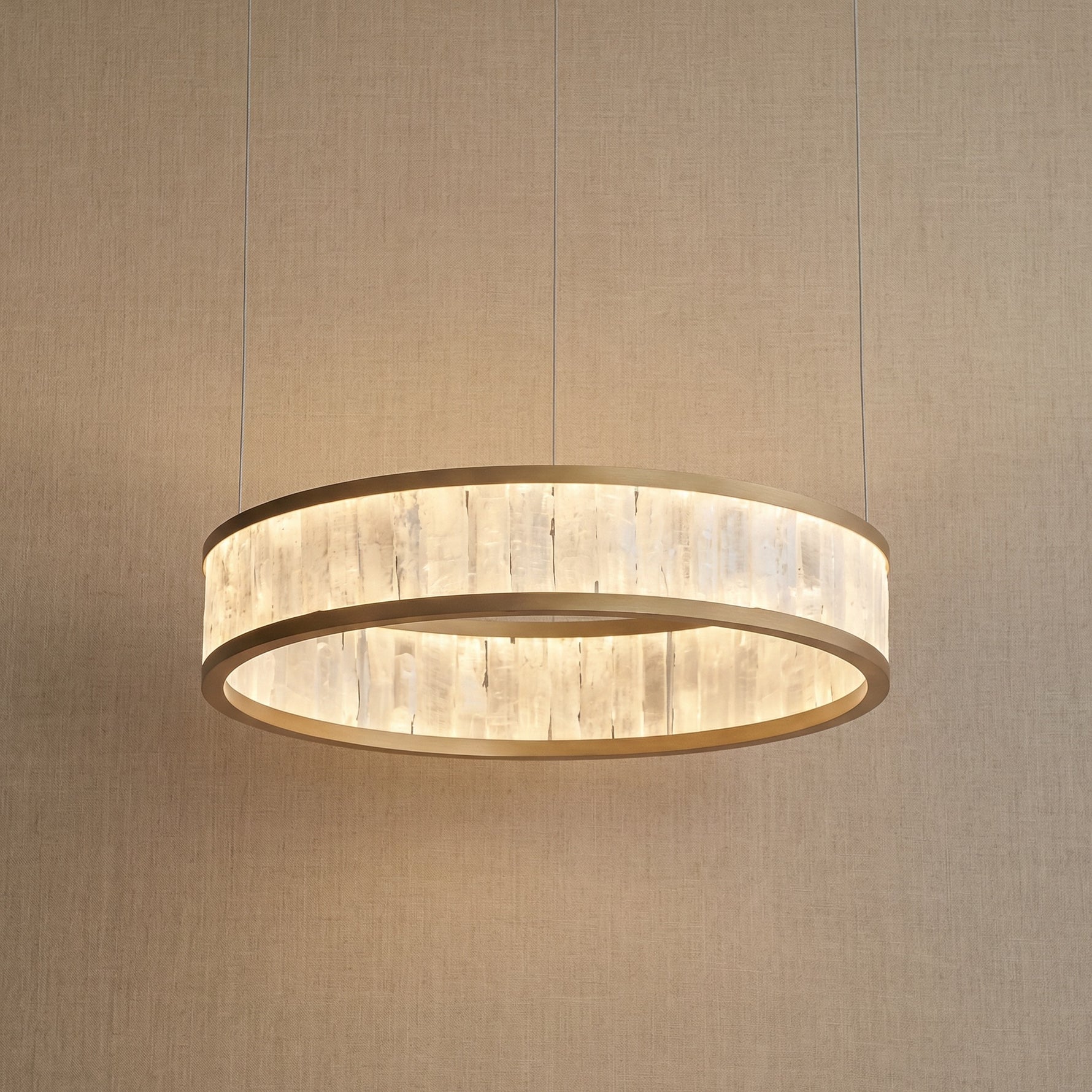 Yiosi Crystara Natural Stone Pendant Light 39" Style A - 24" (Dia 600mm)
