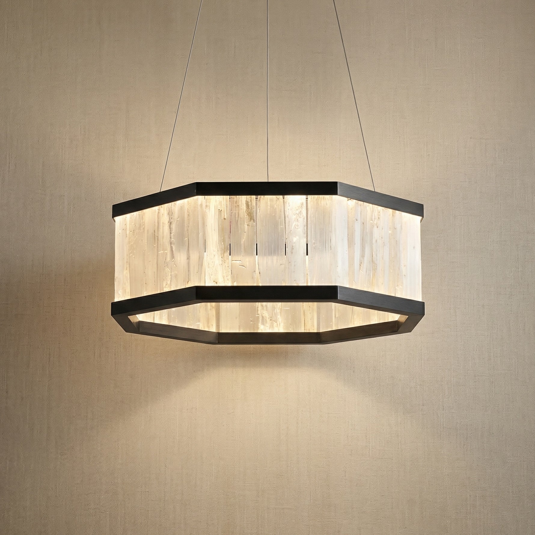 Yiosi Crystara Natural Stone Pendant Light 39" Style A - 24" (Dia 600mm) Style B
