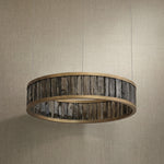 Yiosi Crystara Natural Stone Pendant Light 39" Style A - dark