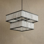 Yiosi Crystara Natural Stone Pendant Light 39" Style B - dark