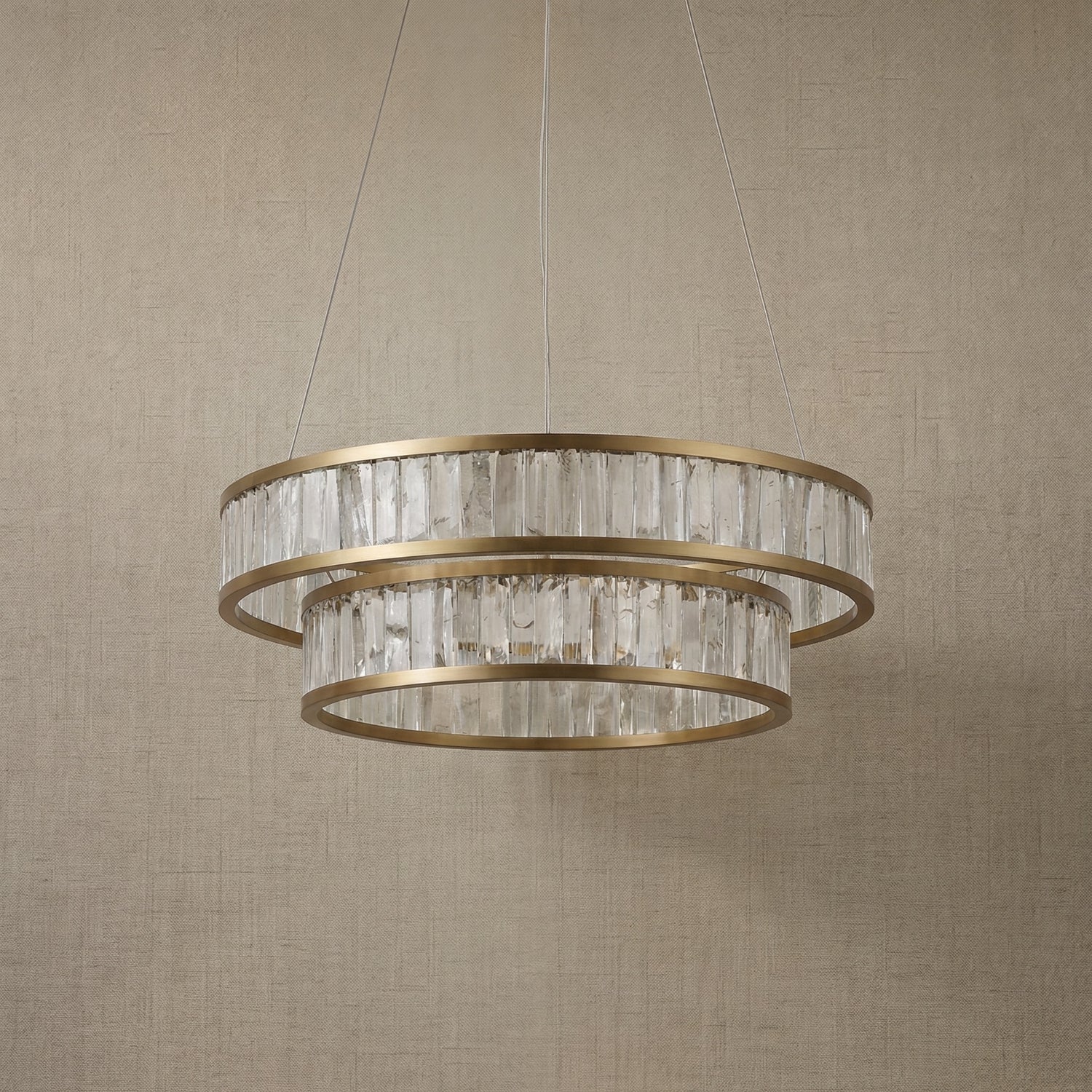 Yiosi Crystara Nested Metal Pendant Light 31" Style A - dark