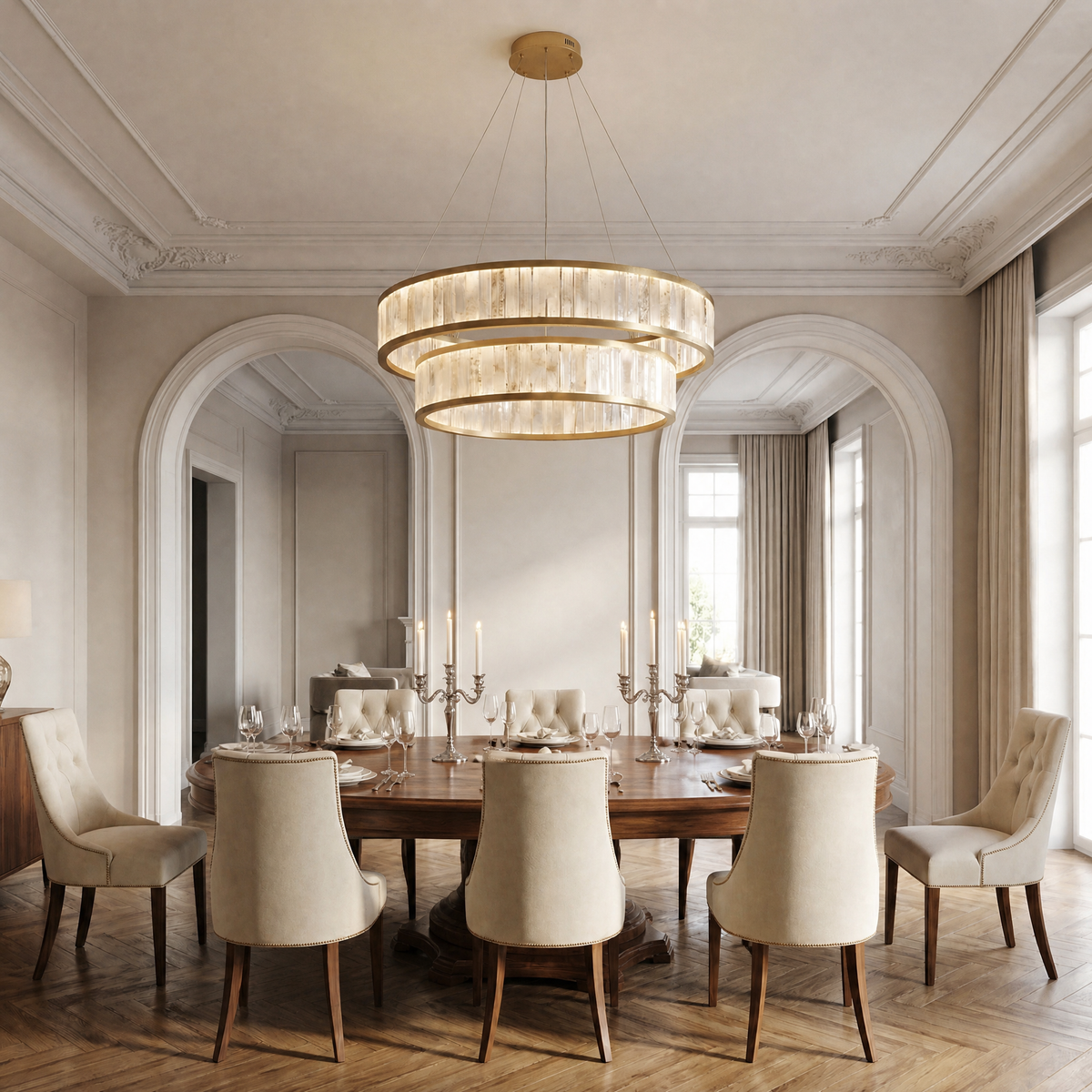 Yiosi Crystara Nested Metal Chandelier 31" Style A