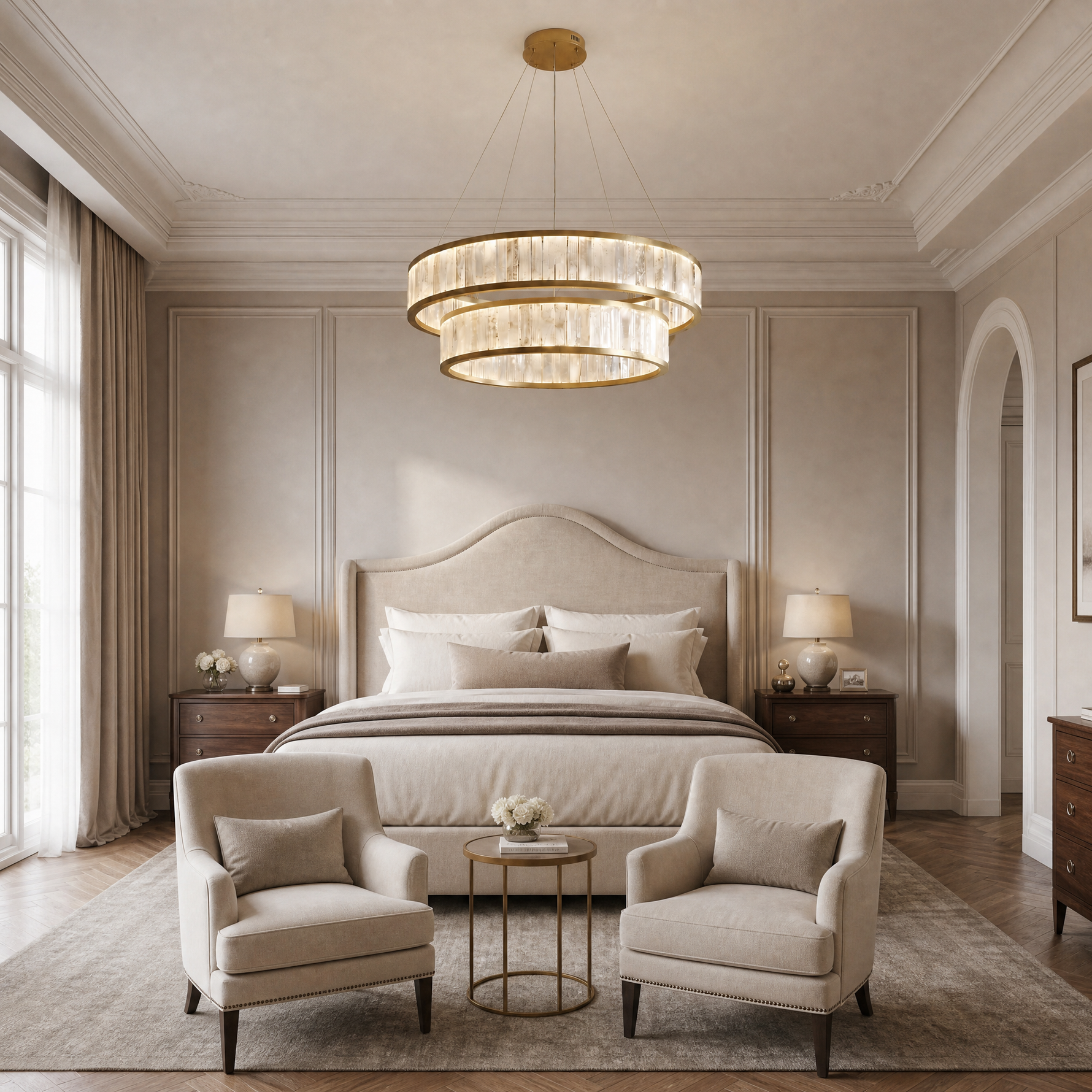 Yiosi Crystara Nested Metal Chandelier 31" Style A