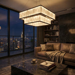 Yiosi Crystara Nested Metal Pendant Light 31" Style B - scene-3