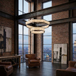 Yiosi Crystara Nested Metal Pendant Light 39" - scene-2