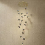 Yiosi Flowers Cascading Glass Pendant Light - dark