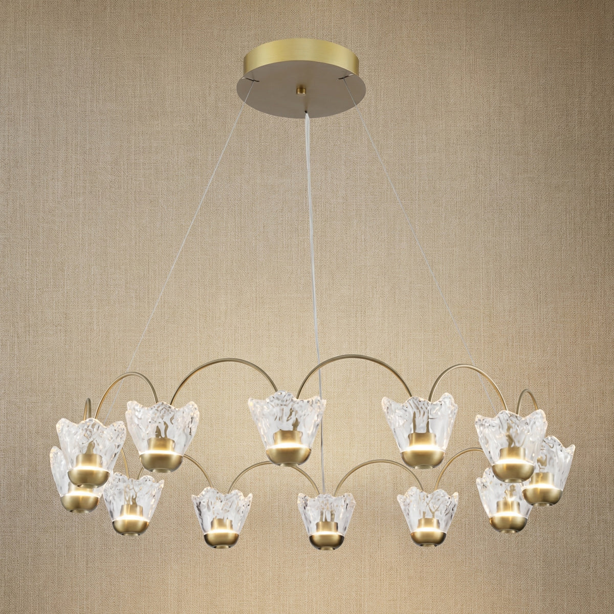 Yiosi Flowers Glass Pendant Light 41" - 41" (Dia 1040mm)