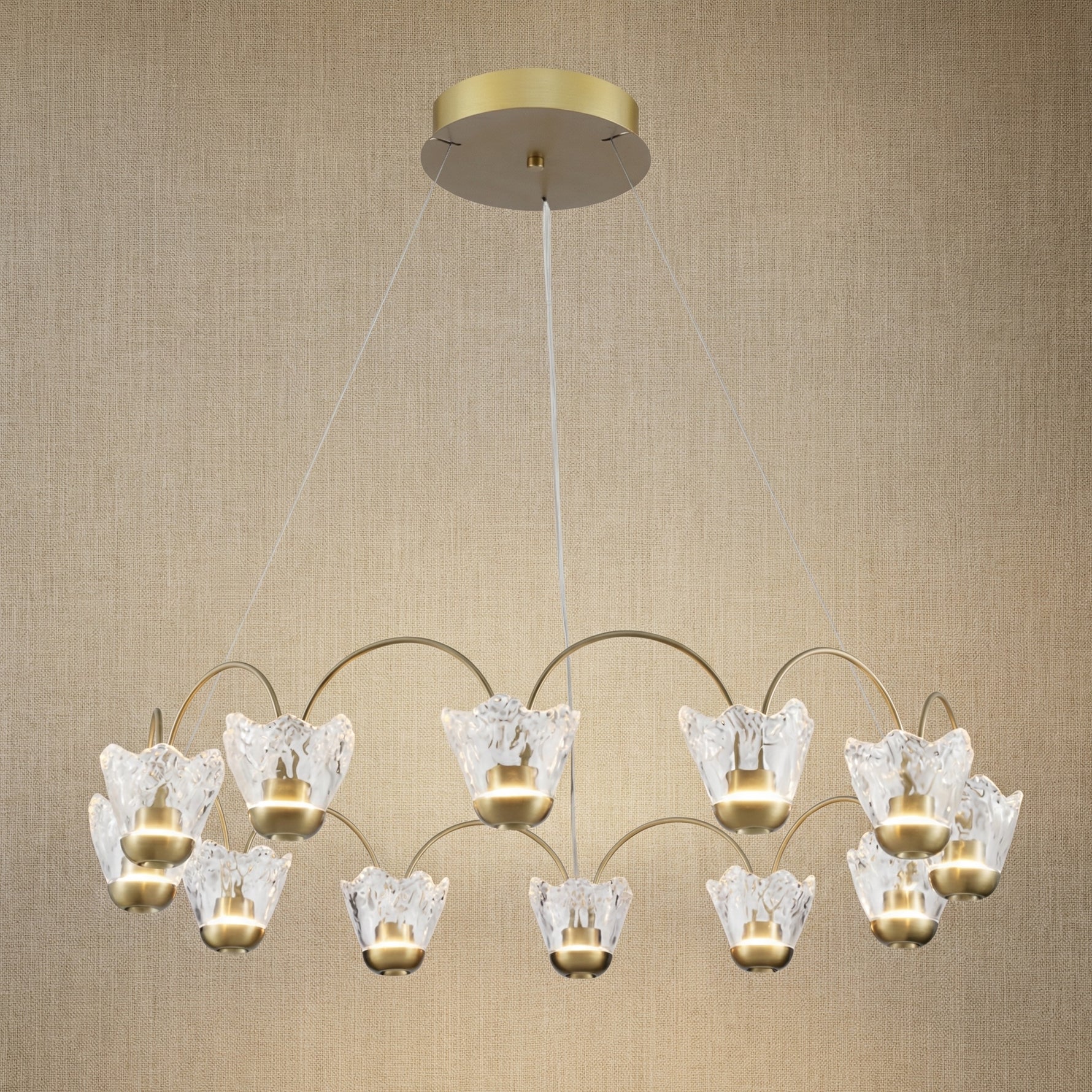 Yiosi Flowers Glass Pendant Light 41" - 41" (Dia 1040mm)
