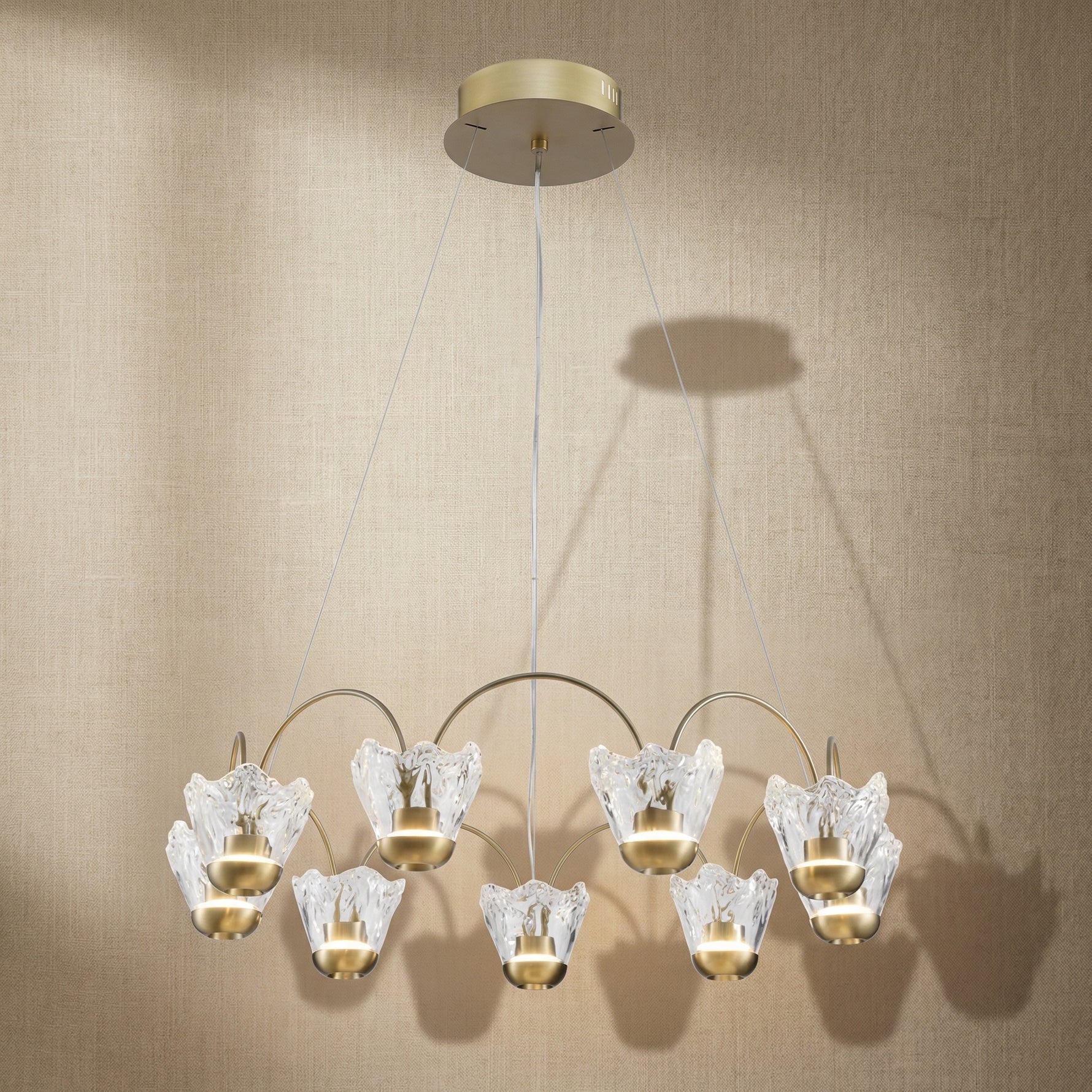 Yiosi Flowers Glass Pendant Light 41" - 32" (Dia 820mm)