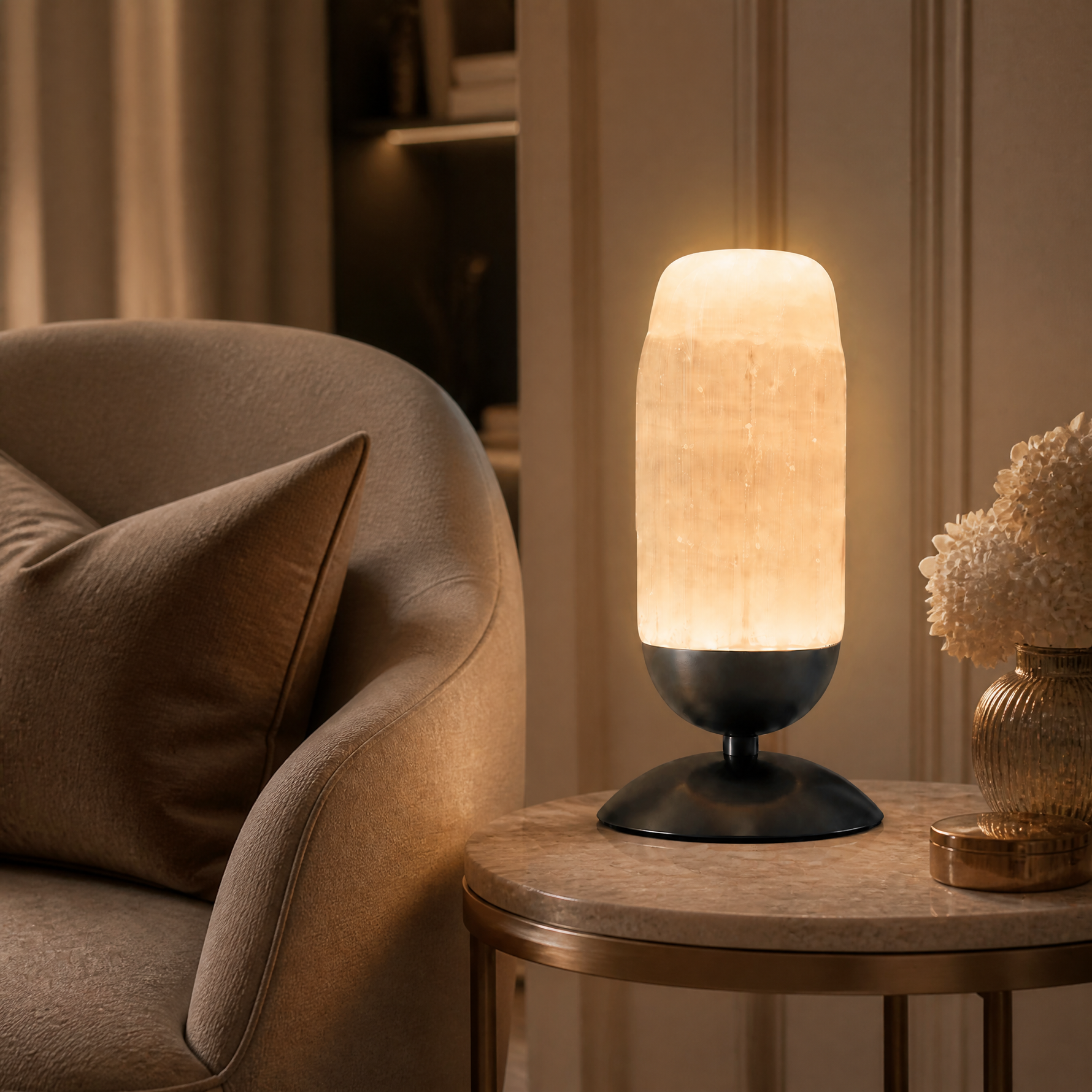 Yiosi Gemstones Crystal Table Lamp 6" Style A