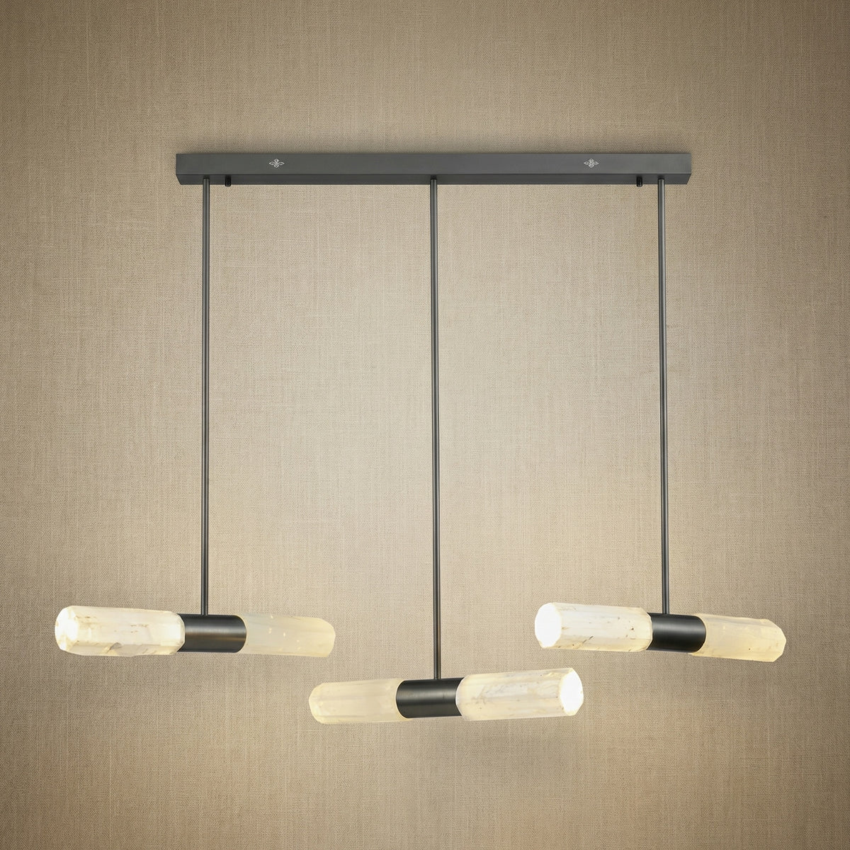 Yiosi Gemstones Linear Crystal Pendant Light 47" - 47" Linear (L1200mm)