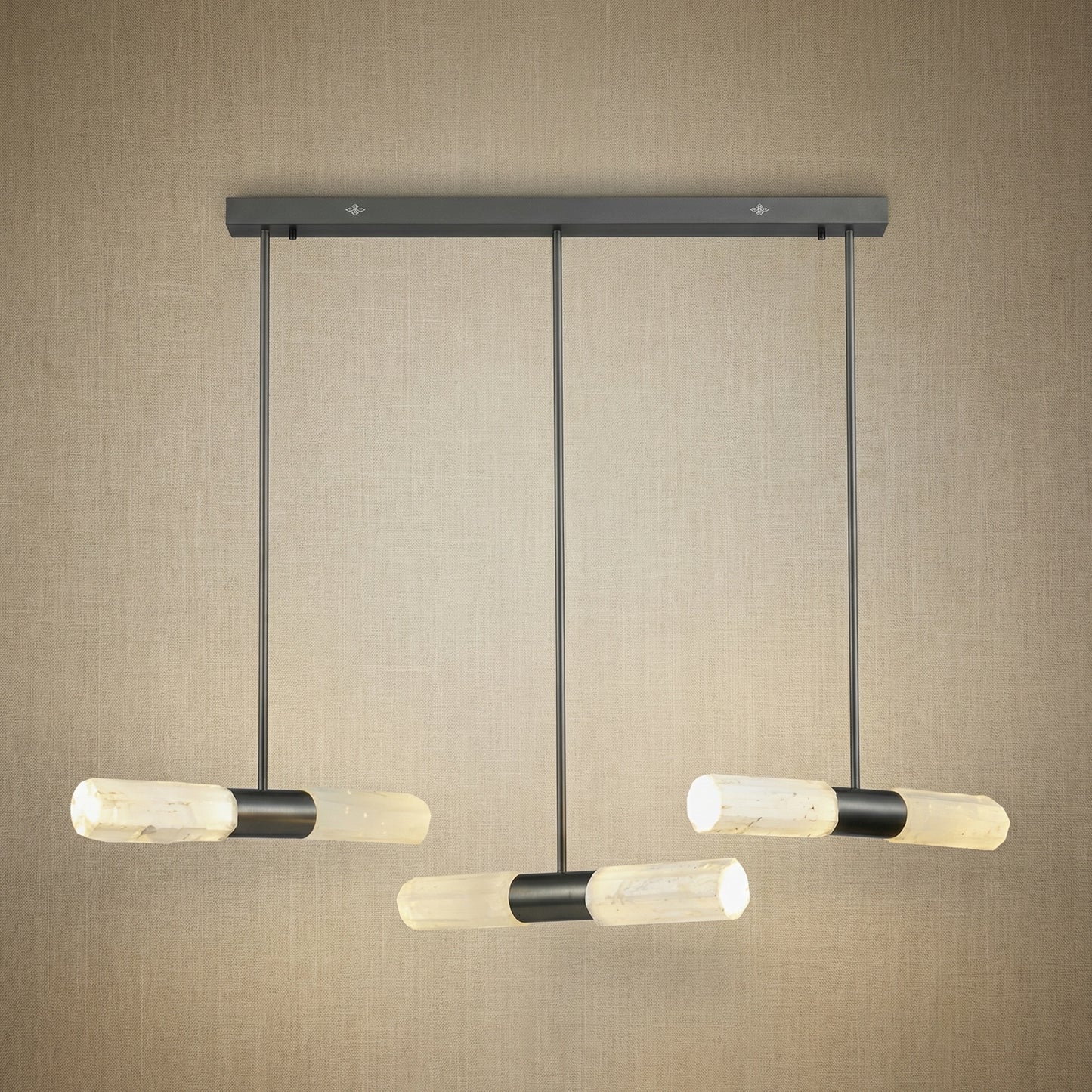 Yiosi Gemstones Linear Crystal Pendant Light 47" - 47" Linear (L1200mm)