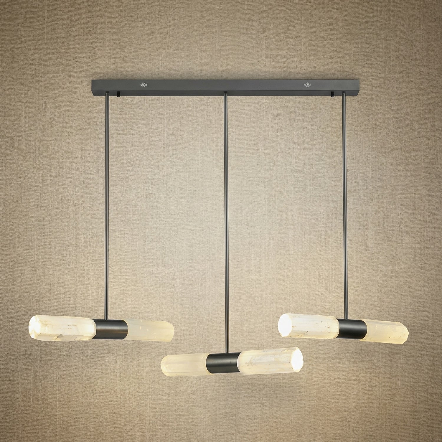 Yiosi Gemstones Linear Crystal Pendant Light 47" - 47" Linear (L1200mm)